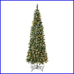 7.5 ft. Pre-Lit Oakley Hills Slim Tree with LED Lights, Plug-In