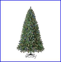 7.5 ft Pre-lit Kennedy Fir Artificial Christmas Tree, Color Changing LED Lights