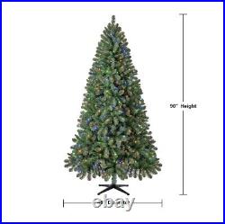 7.5 ft Pre-lit Kennedy Fir Artificial Christmas Tree, Color Changing LED Lights