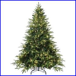 7.5 ft Prelit Artificial Christmas Tree Green Fir & 650 Lights 3280 PE&PVC Tip