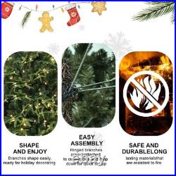 7.5 ft Prelit Artificial Christmas Tree Green Fir & 650 Lights 3280 PE&PVC Tip