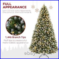 7.5 ft Prelit Christmas Tree, Artificial Christmas Tree with 350 Warm White Ligh
