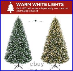 7.5 ft Prelit Christmas Tree, Artificial Christmas Tree with 350 Warm White Ligh