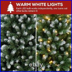 7.5 ft Prelit Christmas Tree, Artificial Christmas Tree with 350 Warm White Ligh