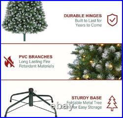 7.5 ft Prelit Christmas Tree, Artificial Christmas Tree with 350 Warm White Ligh