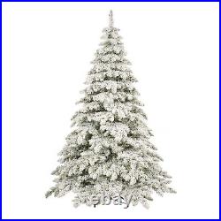 7.5ft Artificial Christmas Tree with 400 LED Lights Snow Flocked Xmas Decoration