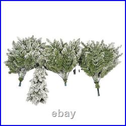 7.5ft Artificial Christmas Tree with 400 LED Lights Snow Flocked Xmas Decoration