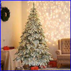 7.5ft Artificial Holiday Standing Xmas Christmas Tree 400 Decor Lights New Year