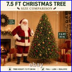 7.5ft Christmas Tree Pre-Lit Artificial Green with 1450 Branch Tip & 450 LED light 7.5ft Christmas Tree Pre-Lit Artificial Green with 1450 Branch Tip & 450 LED light