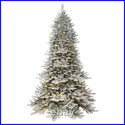 7.5ft Fir Down swept Flocked Tree Molded Tips Sure-Lit Pole with 800 UL Lights