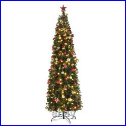 7.5ft PVC Christmas Tree 350 Warm Lights, 10 Modes, Auto Shape