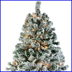 7.5ft PVC Flocking Tied Light Christmas Tree Artificial Automatic Tree Structure