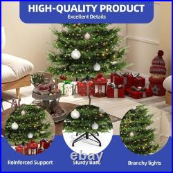 7.5ft Pre Lit Aspen Fir Christmas Tree with 1319 Branch 700 Lights Crystal Decor