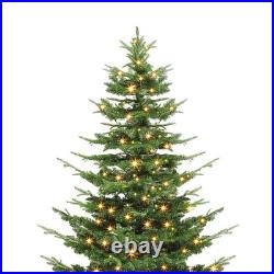 7.5ft Pre Lit Aspen Fir Christmas Tree with 1319 Branch 700 Lights Crystal Decor