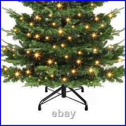 7.5ft Pre Lit Aspen Fir Christmas Tree with 1319 Branch 700 Lights Crystal Decor