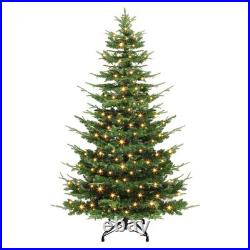 7.5ft Pre Lit Aspen Fir Christmas Tree with 1319 Branch 700 Lights Crystal Decor