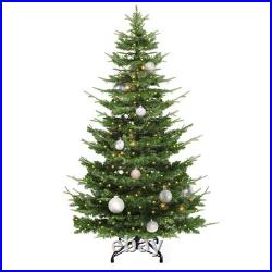 7.5ft Pre Lit Aspen Fir Christmas Tree with 1319 Branch 700 Lights Crystal Decor