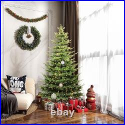 7.5ft Pre Lit Aspen Fir Christmas Tree with 1319 Branch 700 Lights Crystal Decor