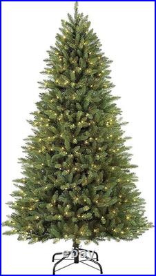 7.5ft Pre-Lit Fraser Fir Christmas Tree with 600 Clear Lights Elegant Green