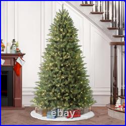 7.5ft Pre-Lit Fraser Fir Christmas Tree with 600 Clear Lights Elegant Green