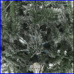 7.5ft Pre-Lit Snow Flocked Christmas Tree with Remote Christmas Tree 330 Lights