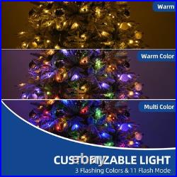 7.5ft Pre-Lit Snow Flocked Christmas Tree with Remote Christmas Tree 330 Lights