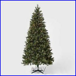7.5ft Pre-lit Artificial Christmas Tree Douglas Fir AutoConnect Clear Lights W
