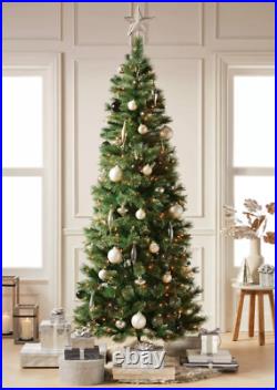 7.5ft Pre-lit Artificial Christmas Tree Slim Virginia Pine with Clear Lights NIB
