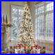 7_5ft_Pre_lit_Snow_Flocked_Pencil_Christmas_Tree_1000_Branches_350_Lights_Remote_01_od