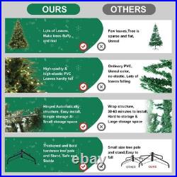 7.5ft Prelit Artificial Christmas Tree & 3348 PE/PVC Tips 400 Lights home decor