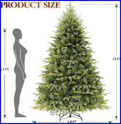 7.5ft Prelit Christmas Tree 700 LED RGBW Lights App Control Artificial Aspen Fir