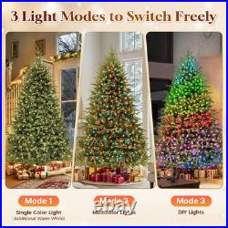7.5ft Prelit Christmas Tree 700 LED RGBW Lights App Control Artificial Aspen Fir