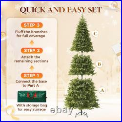 7.5ft Prelit Christmas Tree 700 LED RGBW Lights App Control Artificial Aspen Fir