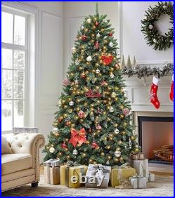 7.5ft Prelit Christmas Tree with 400 RGB Lights, Artificial Twinkling Xmas Chri