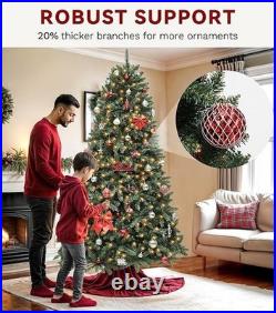 7.5ft Prelit Christmas Tree with 400 RGB Lights, Artificial Twinkling Xmas Chri