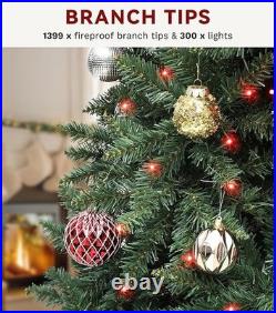 7.5ft Prelit Christmas Tree with 400 RGB Lights, Artificial Twinkling Xmas Chri