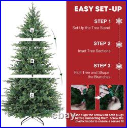 7.5ft Prelit Frasier Grande Christmas Tree 450 Twinkly LED Lights Hinged Stand