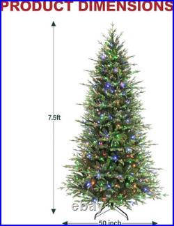 7.5ft Prelit Frasier Grande Christmas Tree 450 Twinkly LED Lights Hinged Stand