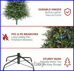 7.5ft Prelit Frasier Grande Christmas Tree 450 Twinkly LED Lights Hinged Stand