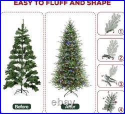7.5ft Prelit Frasier Grande Christmas Tree 450 Twinkly LED Lights Hinged Stand