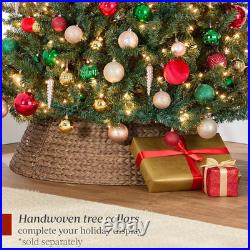7.5ft Prelit Spruce Christmas Tree 550 Lights 1346 Tips Metal Stand Green
