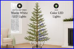 7.5ft Slim Pre-Lit Alpine Balsam Christmas Tree 170 LED Lights 10 Light Modes