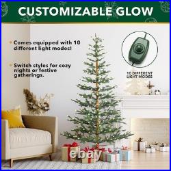 7.5ft Slim Pre-Lit Alpine Balsam Christmas Tree 170 LED Lights 10 Light Modes