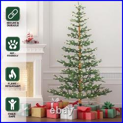 7.5ft Slim Pre-Lit Alpine Balsam Christmas Tree 170 LED Lights 10 Light Modes
