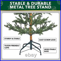 7.5ft Slim Pre-Lit Alpine Balsam Christmas Tree 170 LED Lights 10 Light Modes