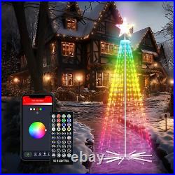 7.87Ft Outdoor Lighted Christmas Tree, 355 LEDs, Color Changing with App & Re