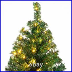 7 9Ft Pre-Lit PVC Artificial Christmas Tree Hinged with700 LED Lights &Stand Green