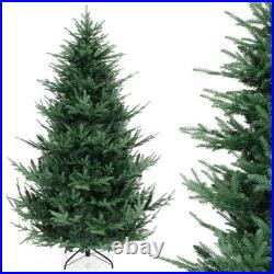 7' Artificial Xmas Tree with 1090 PVC PE Branch Tips 340 Warm White LED Lights