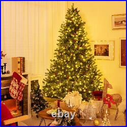 7 FT Pre-Lit Christmas Tree 3-Minute Quick Shape with Quick Power Connector Timer