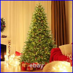 7 FT Pre-Lit Christmas Tree 3-Minute Quick Shape with Quick Power Connector Timer